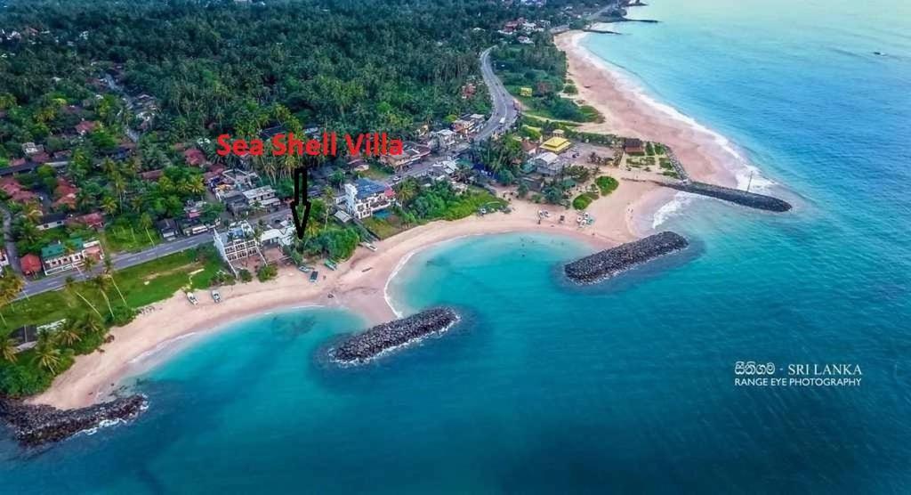 Sea Shell Villa Hikkaduwa 2 Separate Cabanas Ocean Front Villa Eksteriør bilde